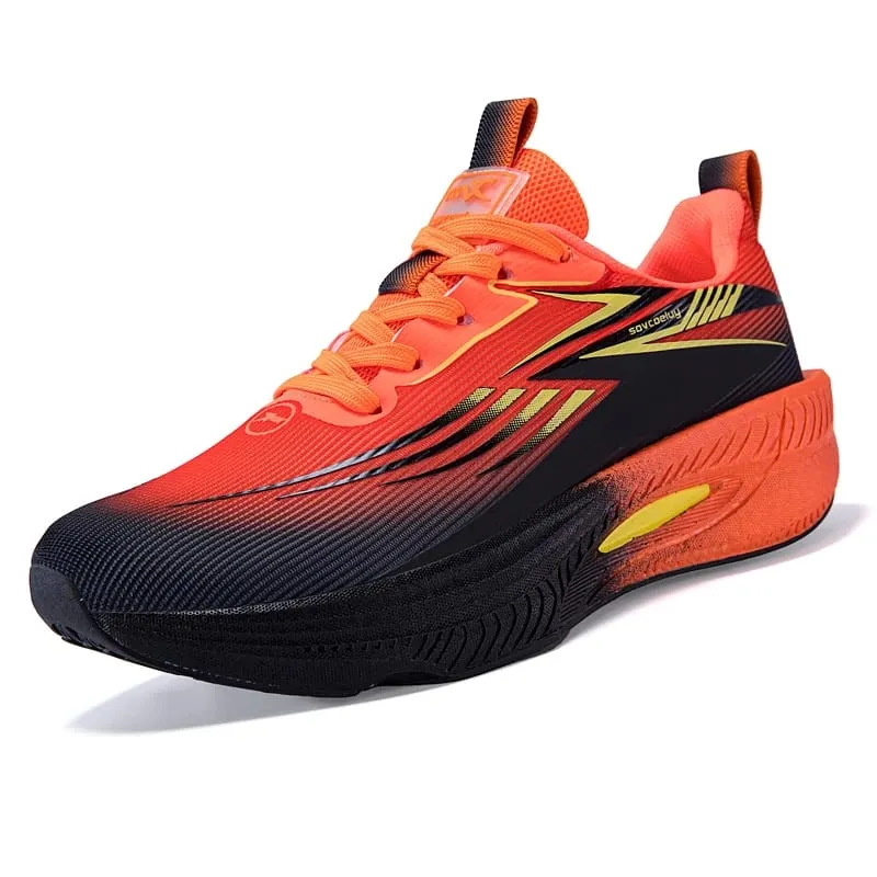 Marathon Running Shoes Men Carbon Board Air Cushion Sports Breathable Lightweight Women's Comfortable Athletic Nonskid Sneakers — image 2