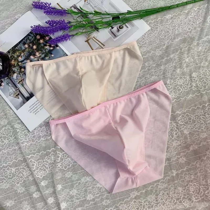 Comfortable Bulge Pouch Men High Cut Transparent Underwear Mesh Panties Underpants Fashion Seamless Lingerie Man — image 3
