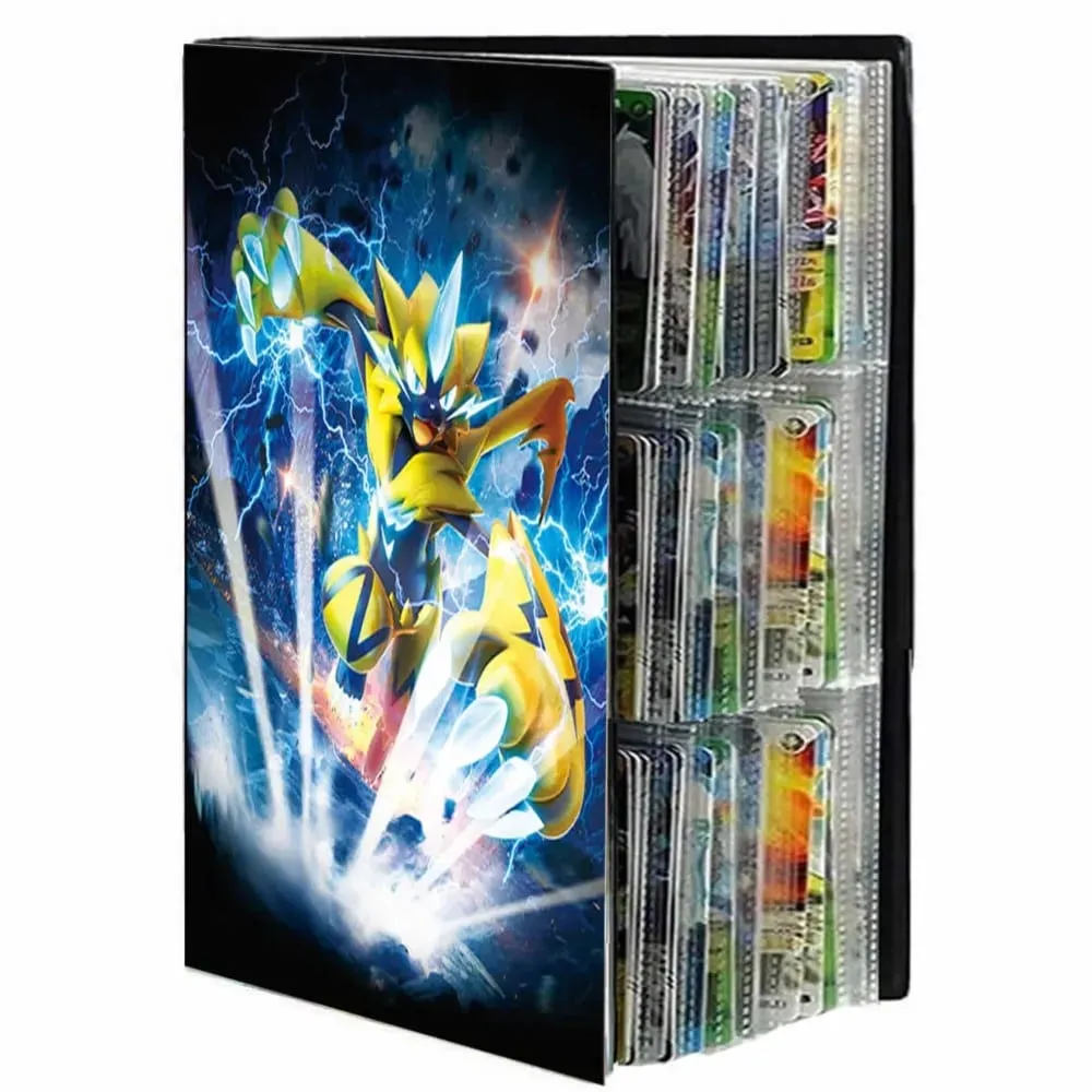 9 Pocket Cards Album Folder Anime Cover Collection Holder Binder Fit For Pokmon YuGiOh TCG Game Sports Football 540 Card Storage — image 1