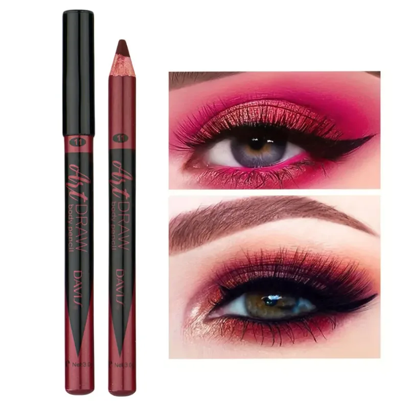 15 Color Eyeliner Lip Liner Pen Black Blue Multicolor Metallic Pearly Glitter Matte Finish Punk Smokey Style Eye Makeup Pen