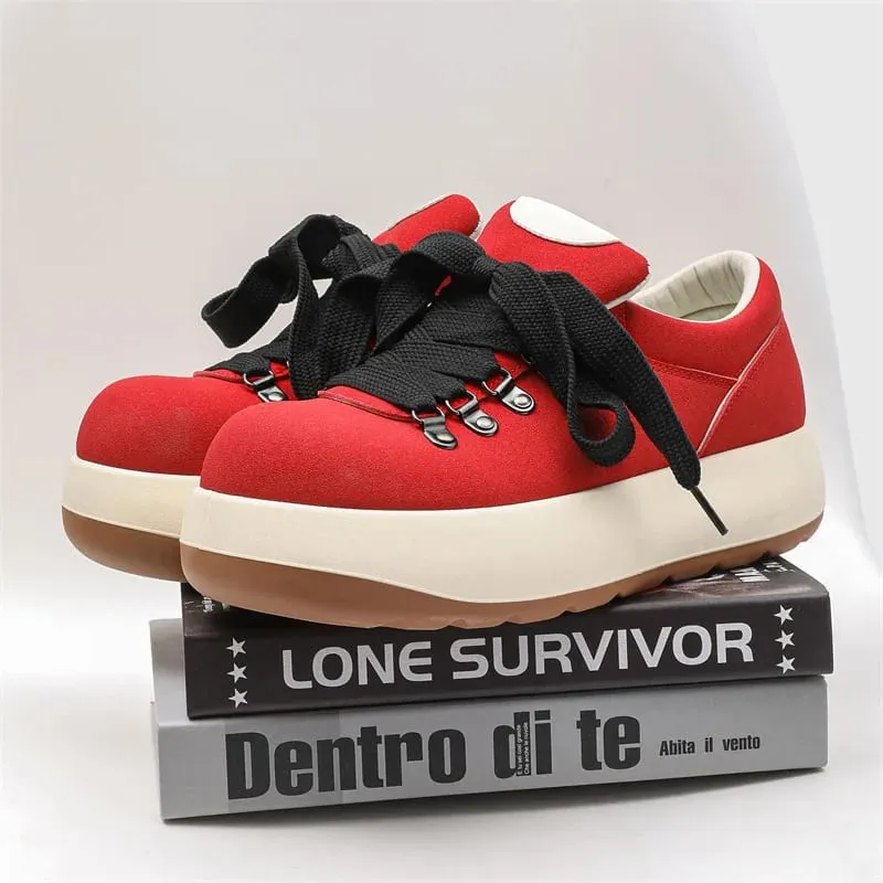 High Quality Men's Chunky Sneakers Skate Shoes Oversized Toe Casual Sneakers Comfortable Platform Shoes Footwear for Students