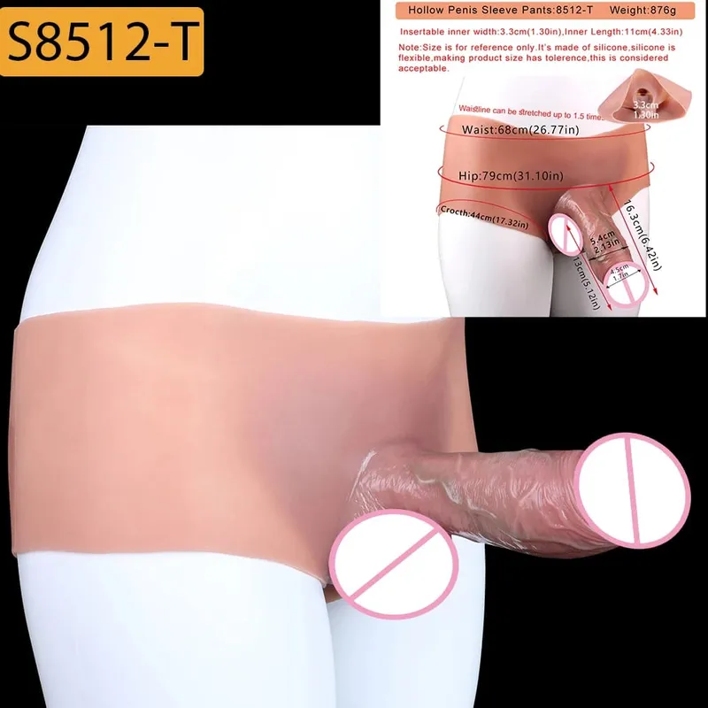 Strap-On Lifelike Penis Cover насадка на член Large Hollow DildoPants Intimate Adult Sex Toy for Couples Sex — image 20