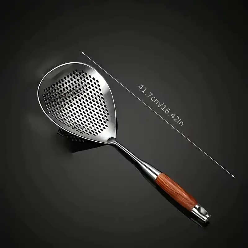 1Pc Heavy-Duty Stainless Steel Ladle Skimmer - High-Temp Resistant Fine Mesh Ergonomic Handle for Frying Hot Pot Kitchen Utensil — image 6