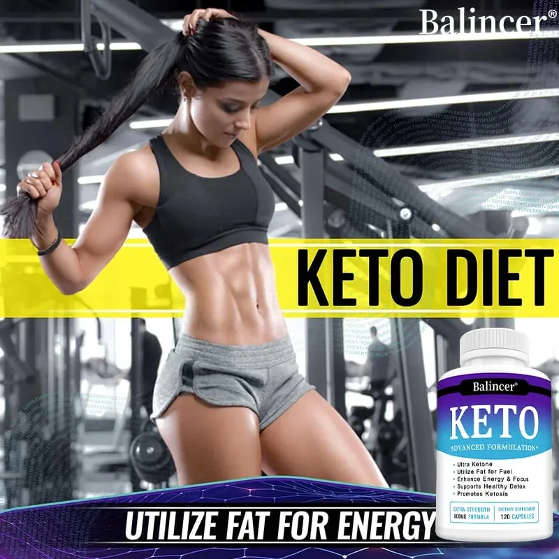 Keto Capsules Support Metabolism Body Management Burn Belly Fat Energy Boost Digestive & Immune Health for Men and Women