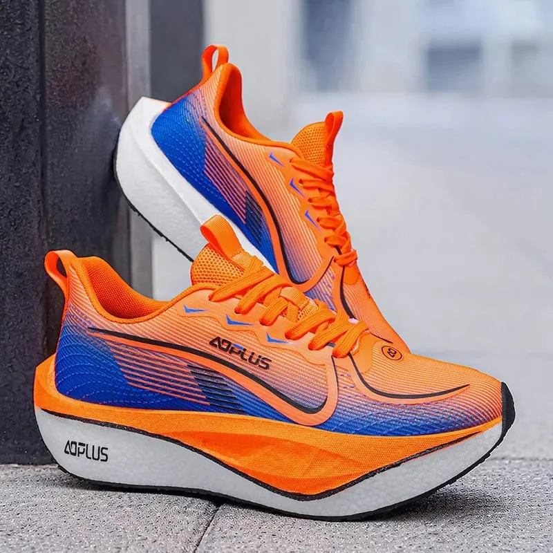 Men Marathon Running Shoes Sports Walking CarbonPlate Breathable Lightweight Comfortable Women Athletic Casual Sneakers Outdoor — image 2