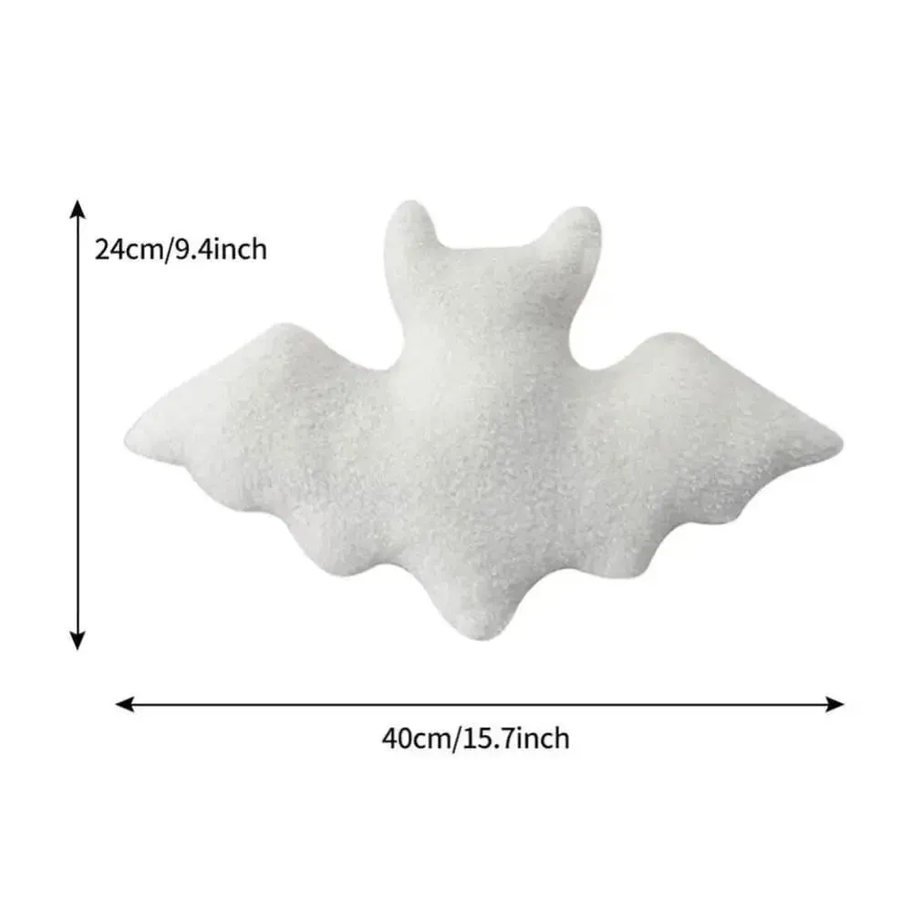 Plush Material Bat Plush Pillow Halloween Theme Soft Fabric Bat Modeling Pillow Black White Brown Stuffed Animal Plush For Girls