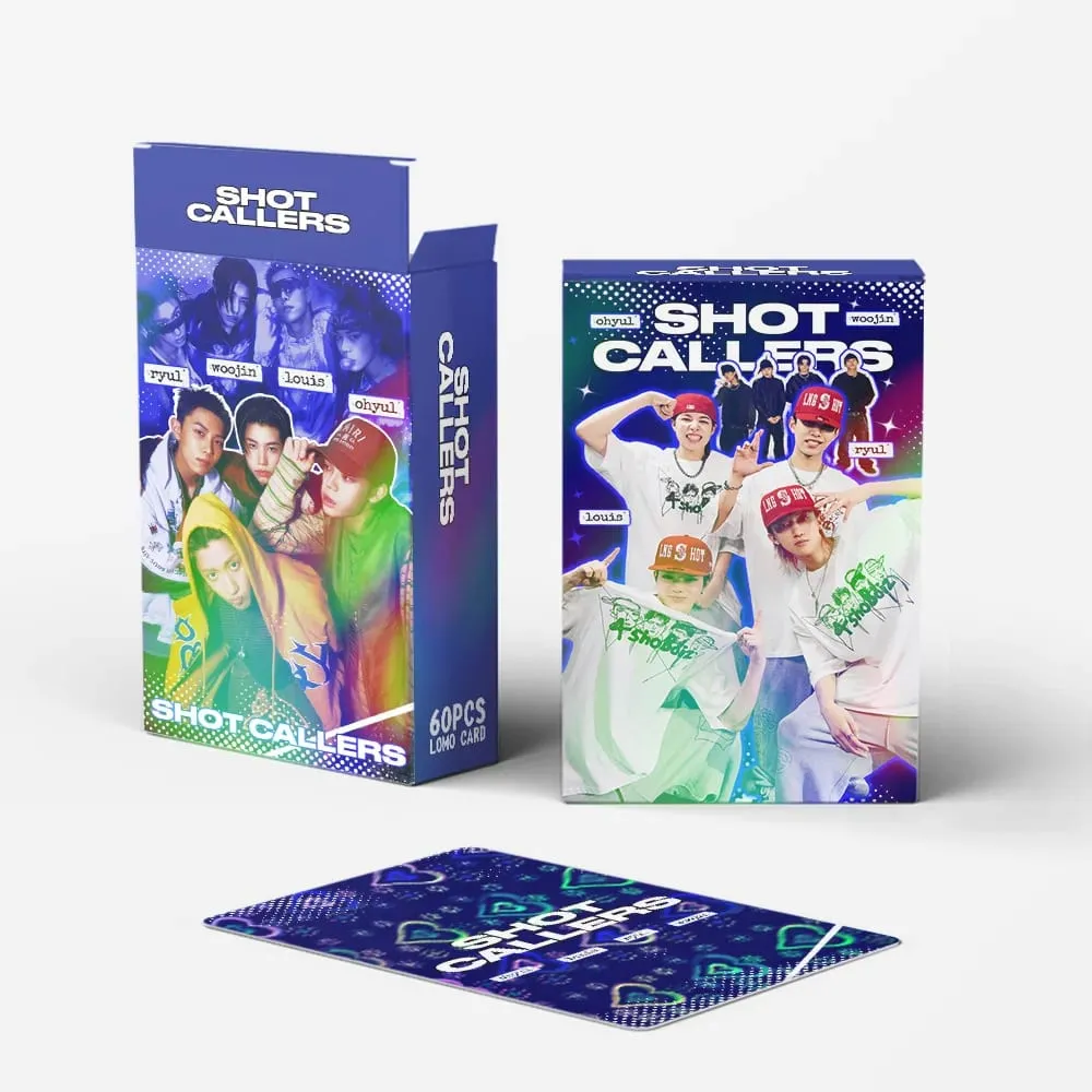 60pcs LNGSHOT New Album SHOT CALLERS Photocards Stickers Kpop Merch Lomo Cards Set Fans Collection Cards Giftsi — image 4