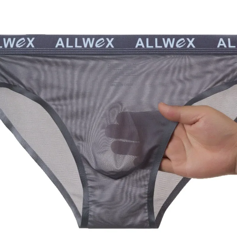 Ice Silk Seamless Briefs for Men Sexy Smooth Underwear 3D Pouch Underpants Comfortable Lingerie Panties Male Low Rise Knickers — image 5
