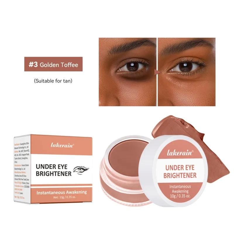 Lakerain Correttore occhi Illuminante Copre le occhiaie Nutre la pelle Corregge il trucco Tonalità abbronzatura nude Cosmetici a lunga durata — image 8
