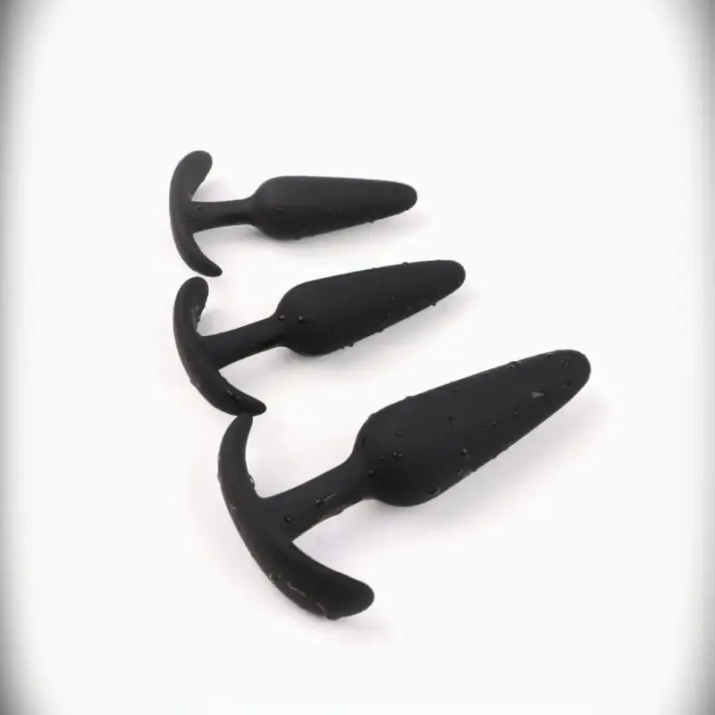 [NM]1/3Pcs Weiche Silikon Anal Butt Plug Stimulator Erwachsene Sex Spielzeug Anal Plug Für Männer/frauen Prostata-massagegerät Anal Trainer[NM]