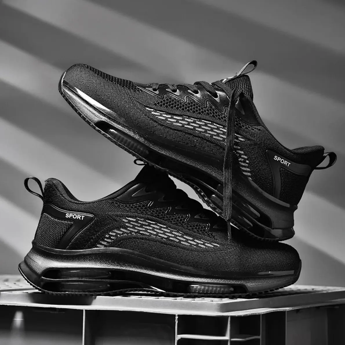 Men Basketball Shoes Platform Sneakers Casual Walking Sports Shoes Leather Trainer Athletic Footwear — image 6