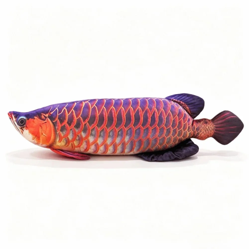 Adorable Soft Arowana Plush Toys Lifelike Cute Fish Plush Pillow Elongated Body Simulation Fish Plush Toys Cat Toys — image 3