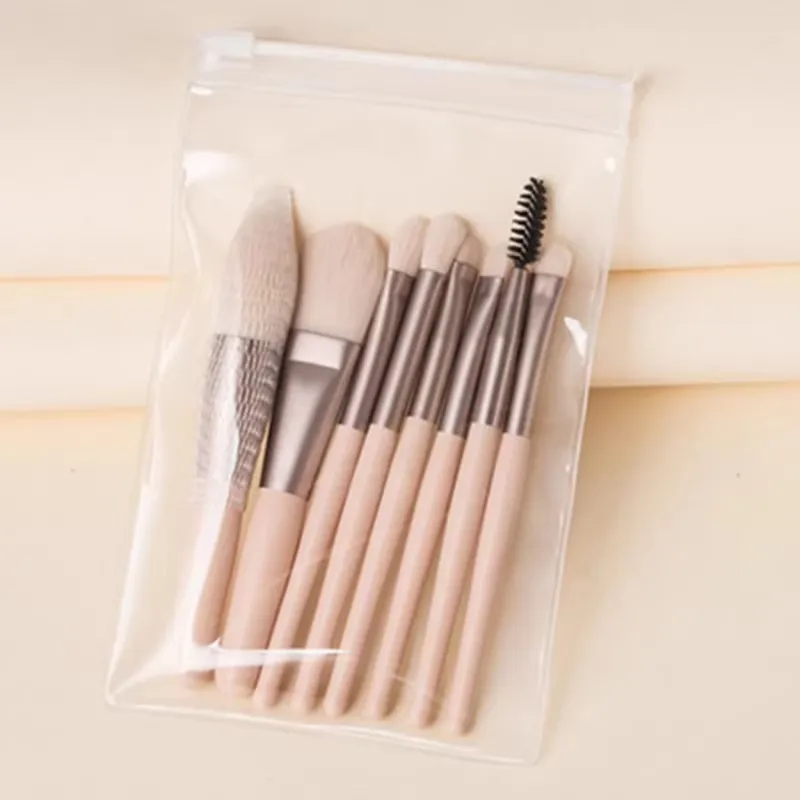 8Pcs Mini Macaron Soft Makeup Brushes Set Portable Beginner Beauty Tools for Blush Eyeshadow Complete Cosmetic Brush Kit