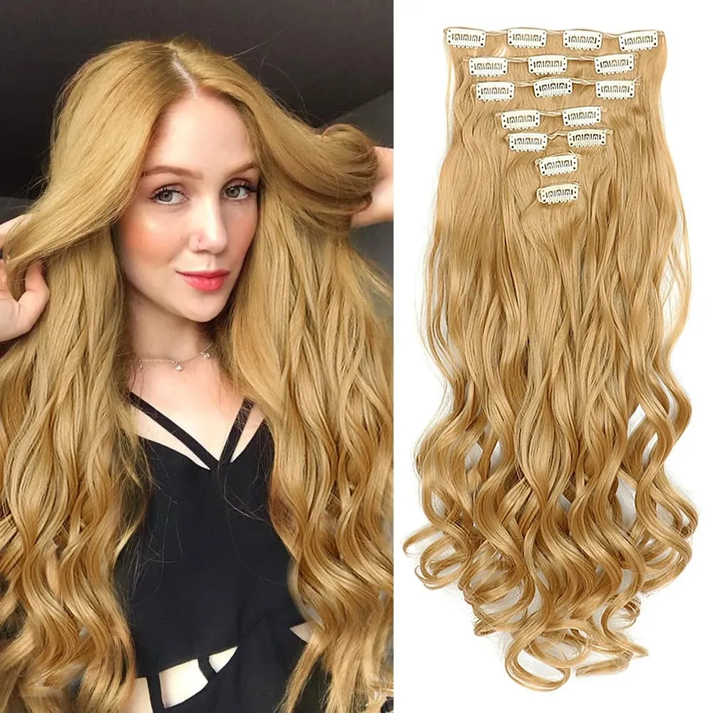 Synthetic Clip in Hair Extensions Purple hairpieces 7pcs/set 22inch Thick Hair for Women Girls Daily Party Cosplay — image 37