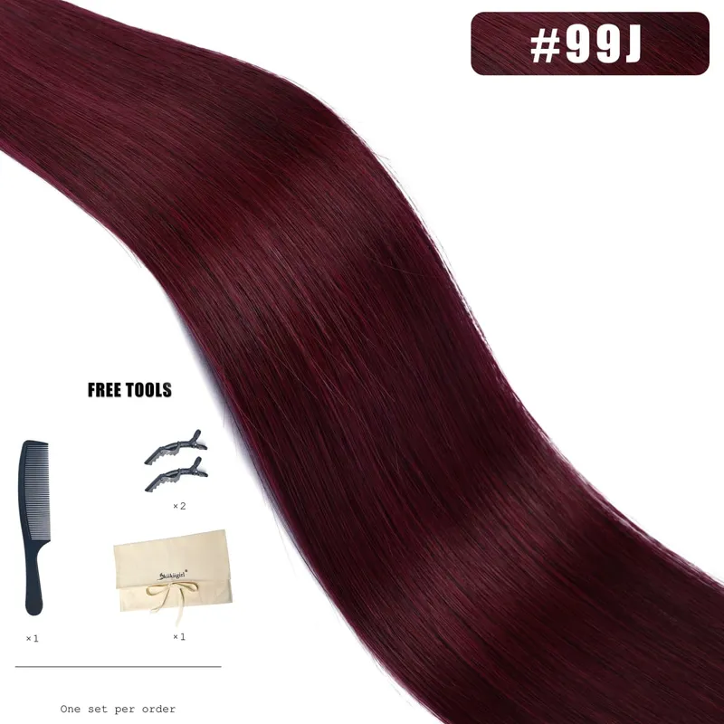 Butterfly Weft Hair Extensions Human Hair Invisible Flat PU with Hole Twin Tabs Hair Weft 12-24inch Micro link 100g — image 16