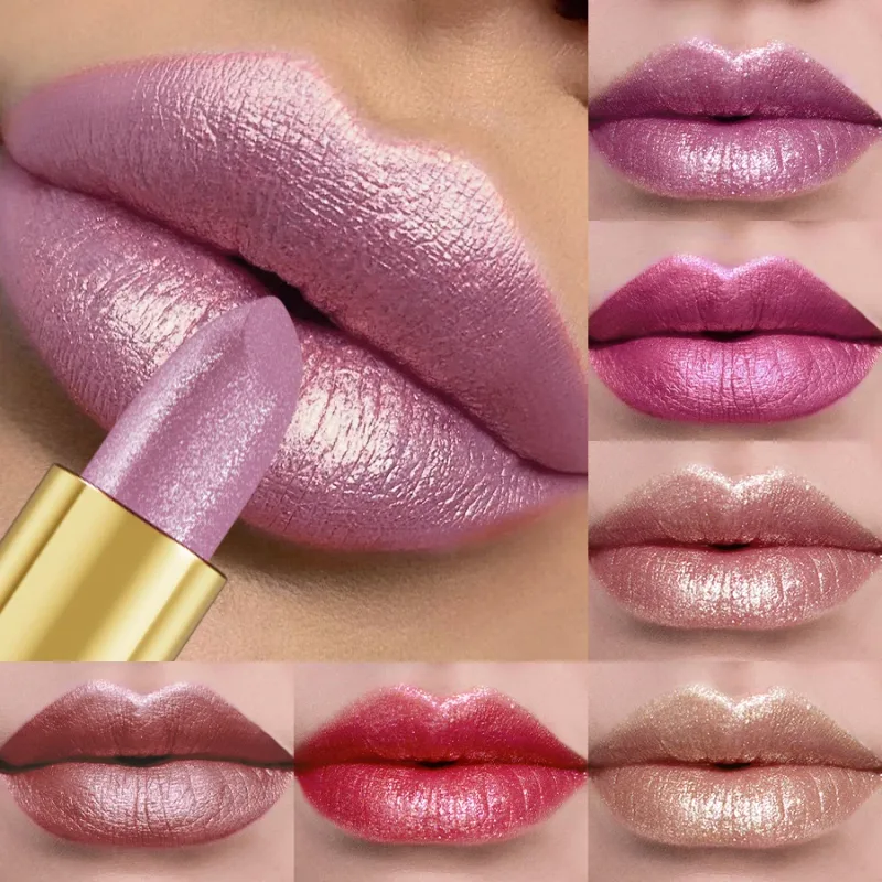 16Colors Bold & Intense Glitter Shiny Metallic Lipstick Lip Tint Long Lasting Lip Senior Matte Lip Makeup Gifts for Women Cosme — image 3