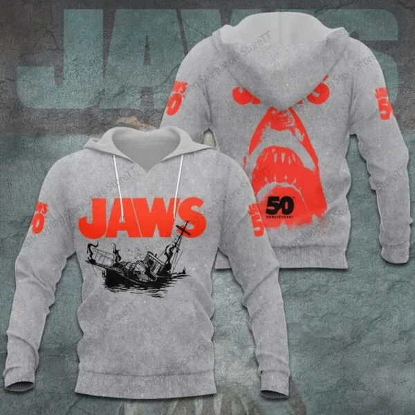 Men Hoodies Jaws Horror Film 3d Print Hoodie Men Women Fashion Hoodies Casual Hoodie Sweatshirt Shark Coat Sudadera Men Clothing — image 7
