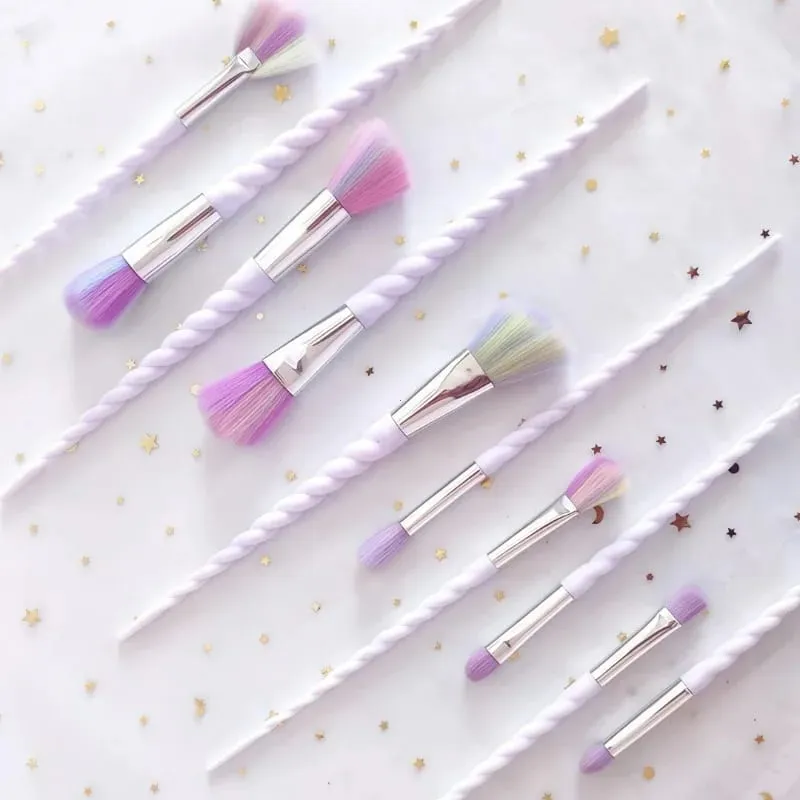 Colorful 10-Piece Makeup Brush Set Crystal Handle Concealer Brushes Beauty Health Cosmetic Tools Make Up Tools