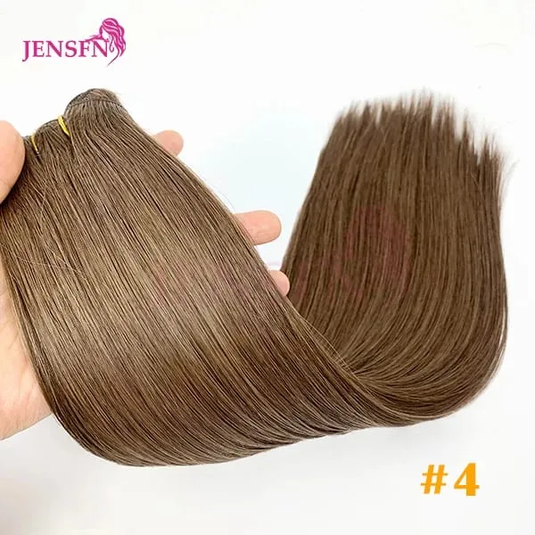 Straight 100% Real Human Hair Weft Bundles Extensions 50g/Pcs 16"-24" Remy Natural Hair Sew In Weaves Brown Blonde Color — image 10