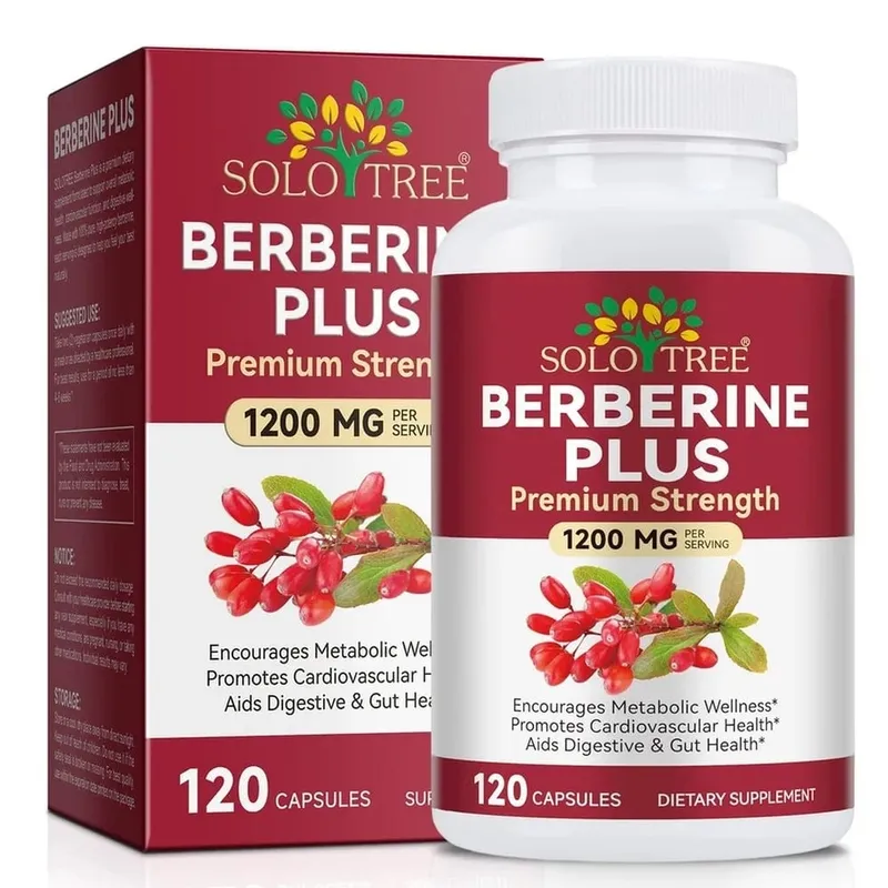 Berberine Plus Capsules 1200mg Berberine HCl Metabolism & Digestive Gut Health Support 120 Capsules