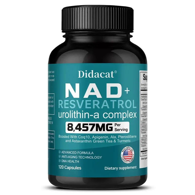 NAD + Resveratrol - Anti-aging Helps Boost Energy Promotes Cell and Skin Health Neuroprotection and Sleep Improvement