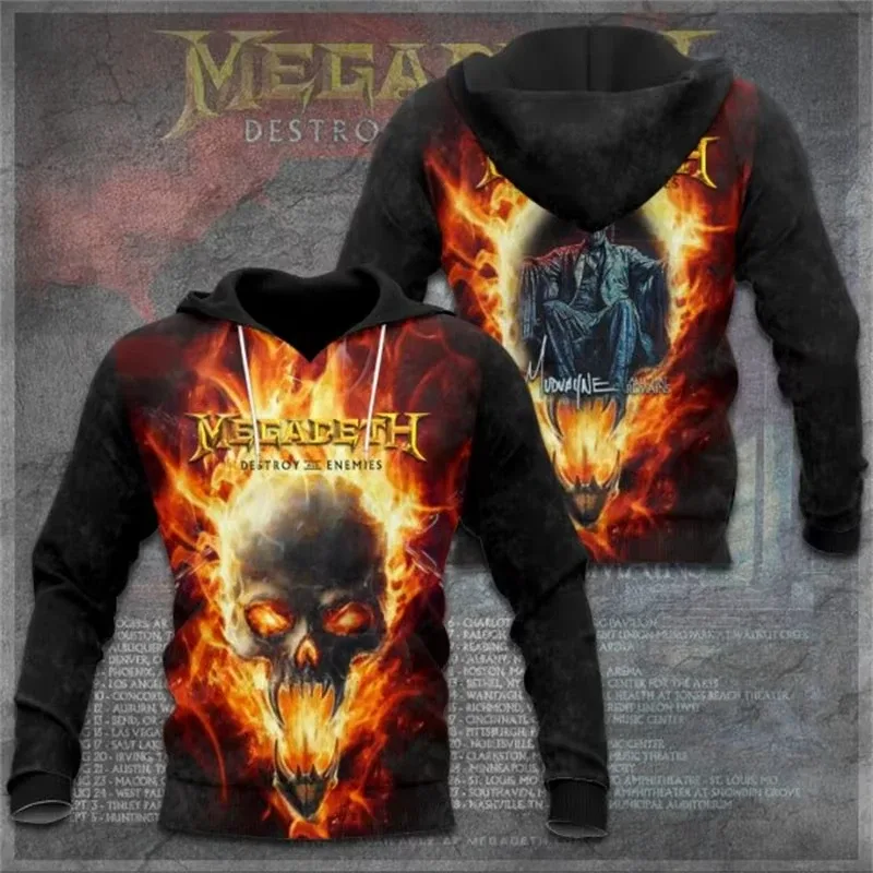 Rock Band Megadeth 3D Print Hoodies Men Women Fashion Retro Y2K Graphic Hoodie Sweatshirt Mens Clothing Men Tracksuit Gift Fan — image 4
