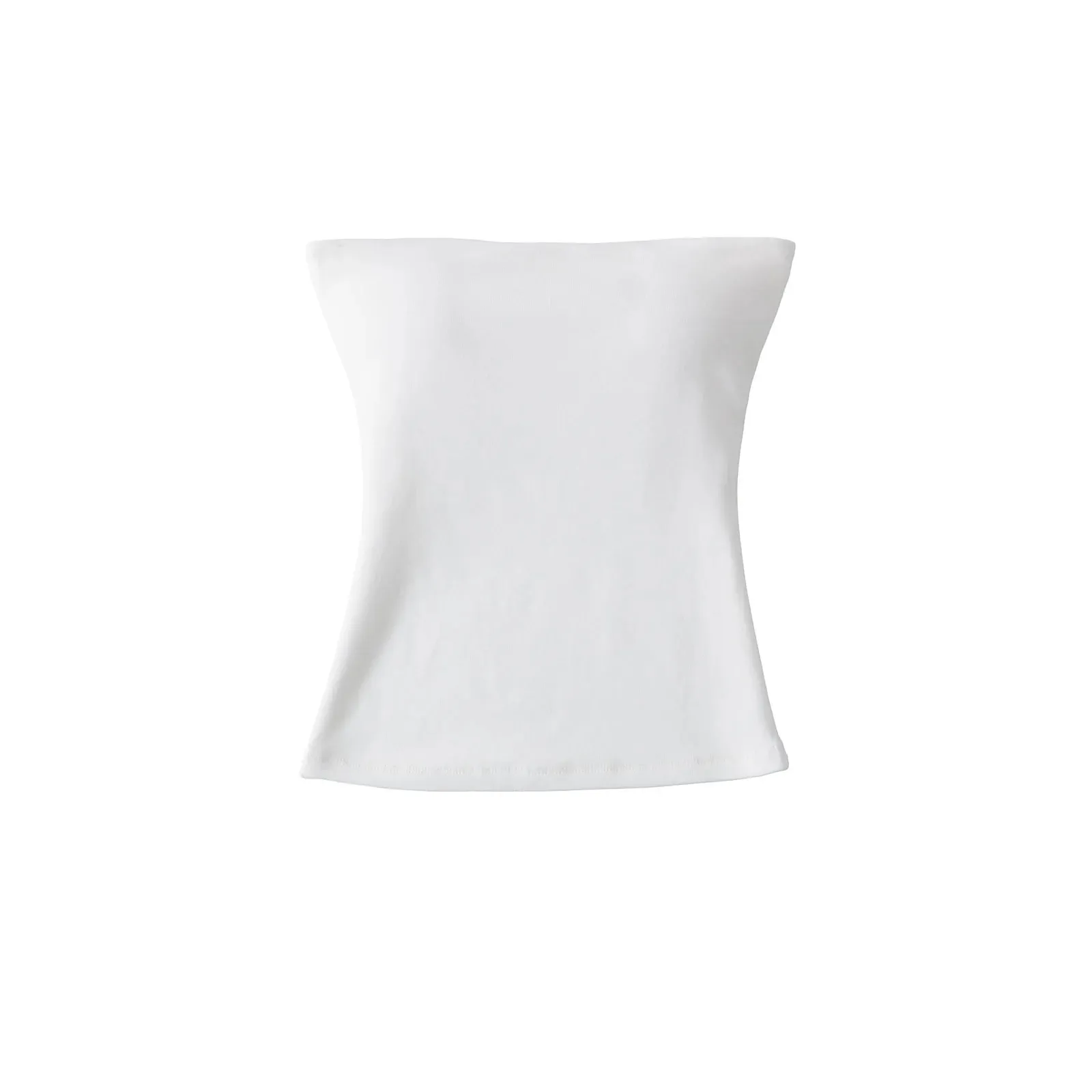 Women Solid Strapless Tube Top Sleeveless Bandeau Crop Top Stretch Basic Wrap Bustier Summer Casual Y2K Tank Tops — image 14
