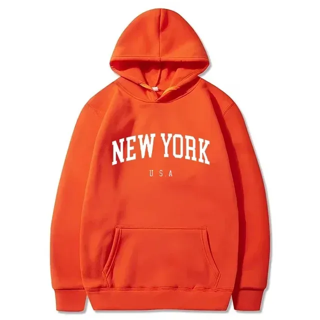 Women New York U.S.A City Hoodies Fashion Letter Printed Graphic Sweatshirts Loose CasuaMen l Harajuku Hooded Pullover Sportwear — image 34