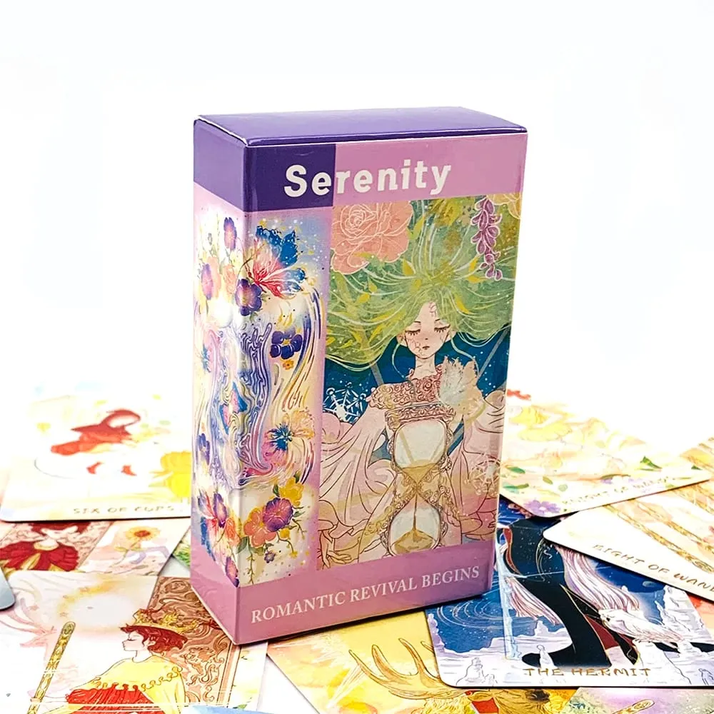 New Exquisite Tarot Serenity Tarot Deck A 80Pcs Fate Divination Tarot Cards Fortune Telling Card Games Family Party Board Game — image 1