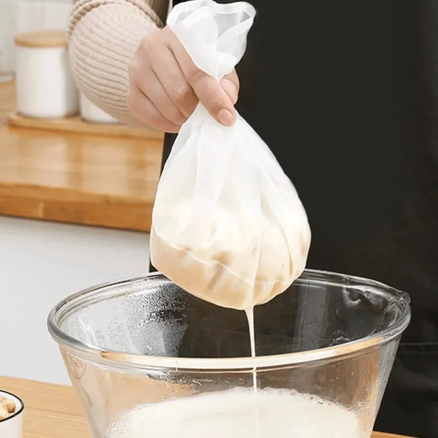 Reusable Cheese Cloth Bags-Fine Mesh Strainer for Yogurt Juice Coffee-Food-Safe Gauze Filtering Bags-Kitchen Cooking Accessory — image 5
