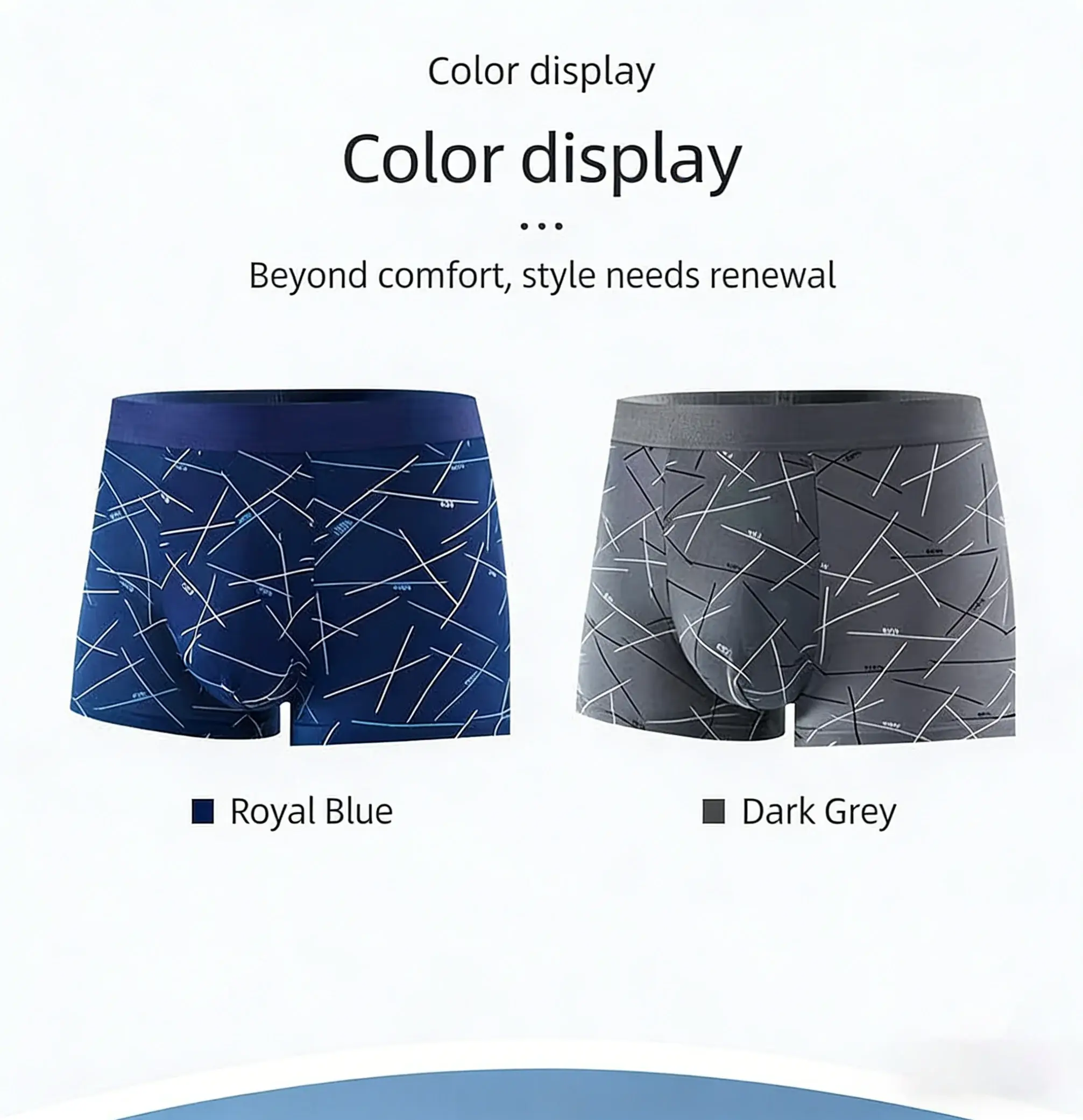4pcs men's underwear, comfortable, soft and fashionable daily line print intimate boxer briefs, sporty and breathable boxers 3256811629132186 — image 8