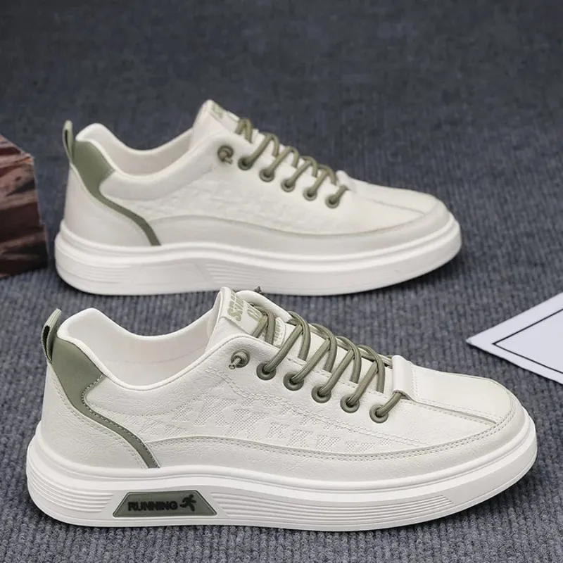 Men's Fashionable Solid Color Low-Top Shoes Comfortable Non-Slip Durable Casual Sneakers Suitable for Men's Outdoor Activities — image 3