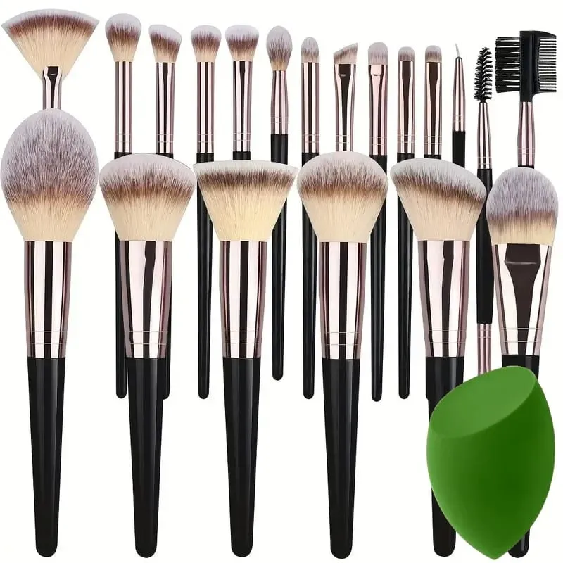 Professional 3-20PCS Makeup Brushes Set Soft Fluffy Foundation Eyeshadow Concealer Blending Kabuki Women Beauty Tool — image 12