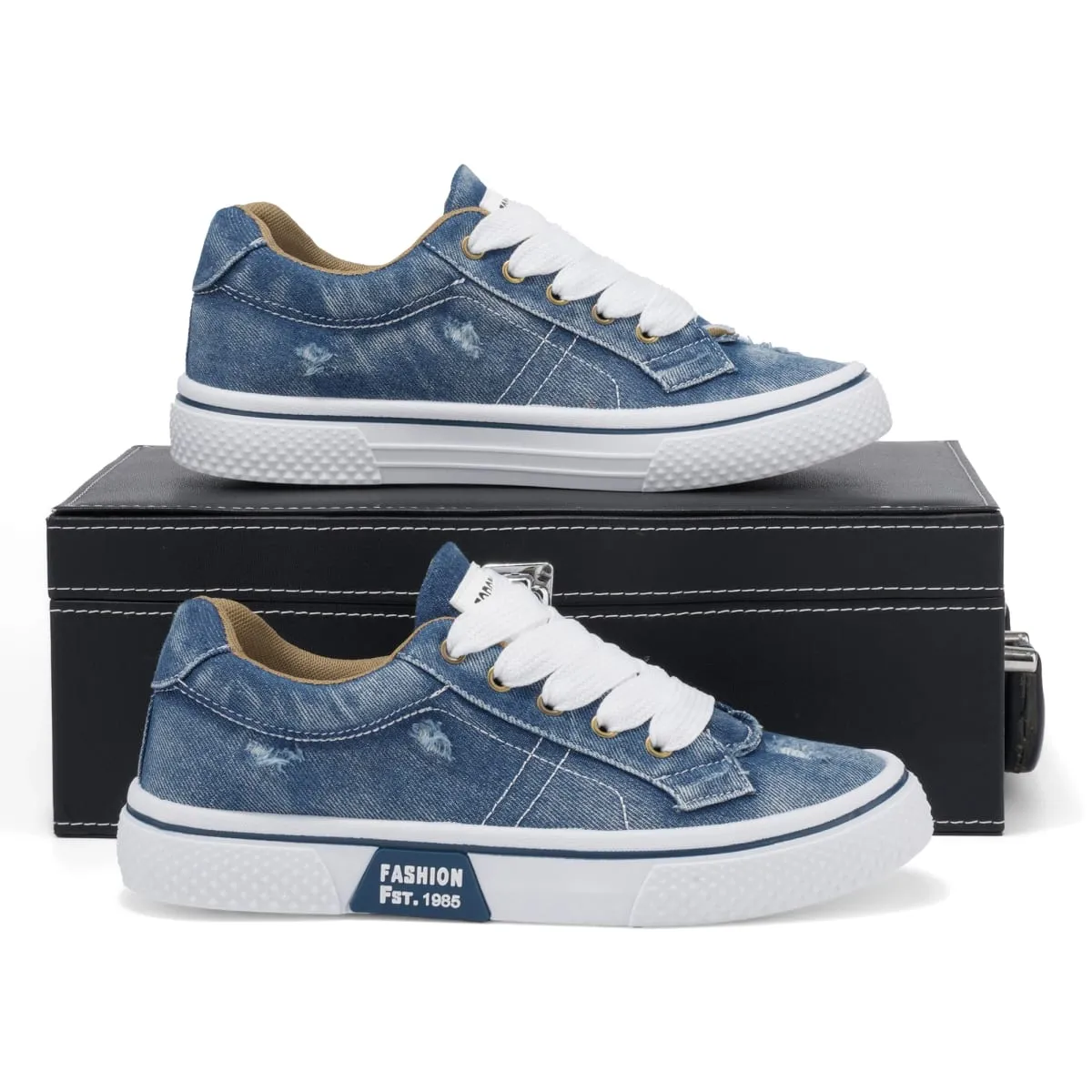 Personalized Spring and Autumn New Men's Shoes Korean Style Fashionable Large Size Low-Top Casual Shoes Denim Single Shoes Versatile Sneakers — image 5