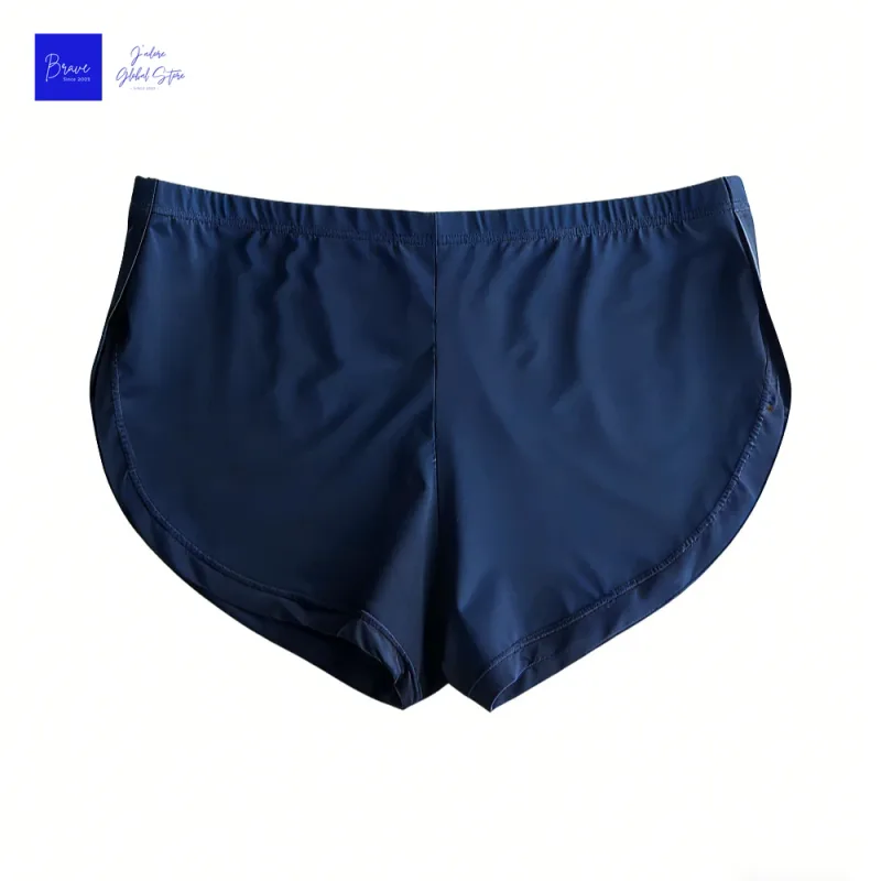Men Galaxy Smoke Print Split Hem Ice Silk Trunks Low Rise Quick Dry Slim Lounge Shorts Lightweight Breathable Underwear for Gym