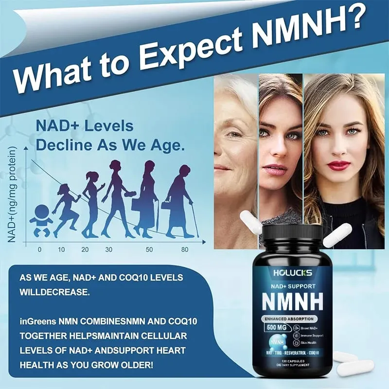 Premium 5-in-1 NMNH Supplement with Nicotinamide Riboside TMG Resveratrol C0Q10 Support Immunity Longevity & Vitality — image 4