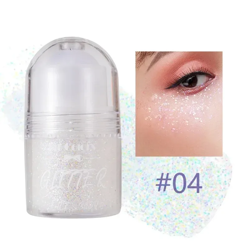 Sparkling Sequins Glitter Gel Face Body Eye Painting Shine Liquid White Silvery Pearl Gloss Eye Brighten Stage Makeup Decoration