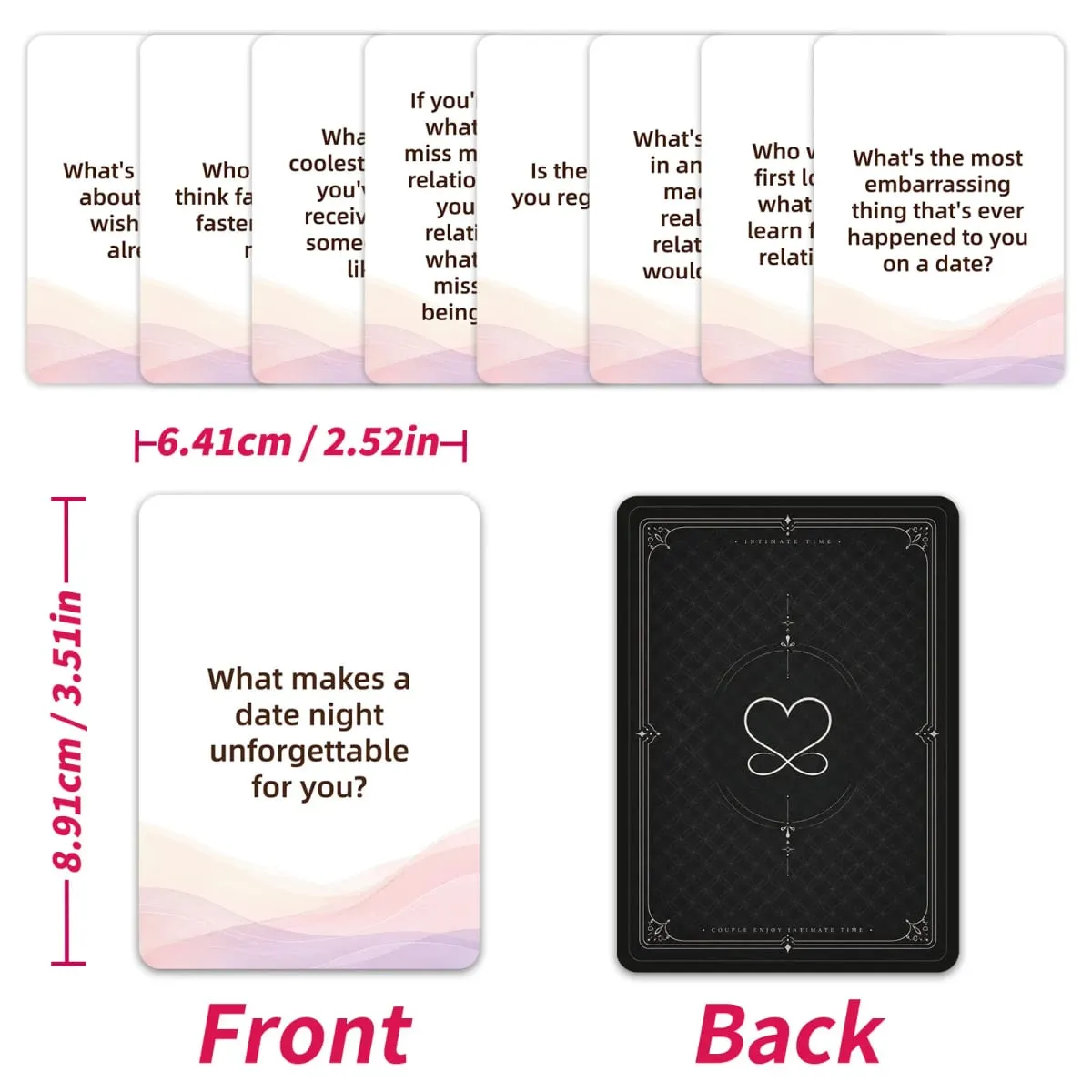 50Pcs Couple Interactive Question Cards Fun Intimate Conversation Cards Relationship Bonding Game Cards for Lovers