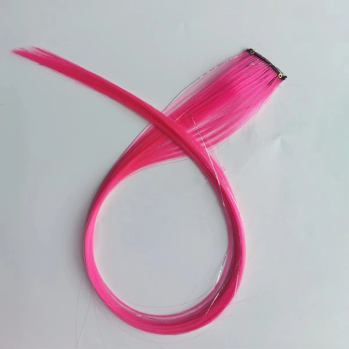 Synthetic Clip in Hair Extensions for Girls 22 inch Multi-colors 6pcs/pack Rainbow Straight Hair Synthetic Hairpieces — image 5