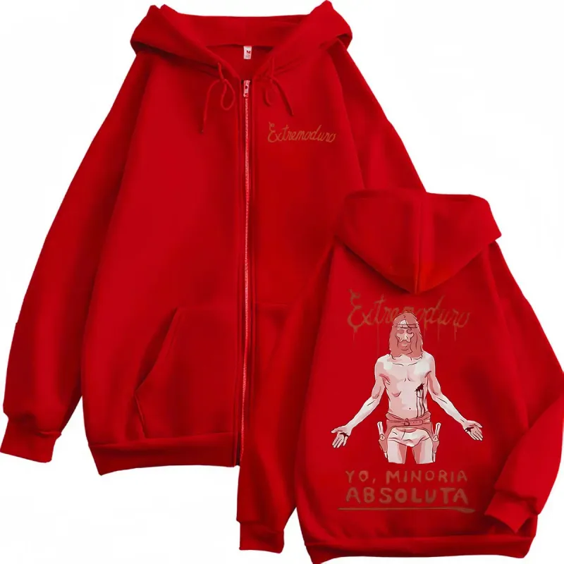 Band Extremoduro Yo,minoria Absolvta Zipper Hoodies Men Women Fashion Gothic Retro Jacket Sweatshirt Casual Fleece Zip Up Hooded — image 4