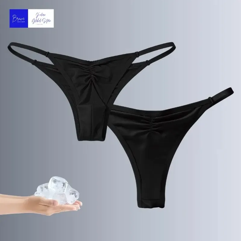 US-Größe Herren Eisseide Tangas Slips Sexy Low-Rise G-String Atmungsaktiv Nahtlos T-Back Sport Fitness Unterwäsche Plus Size