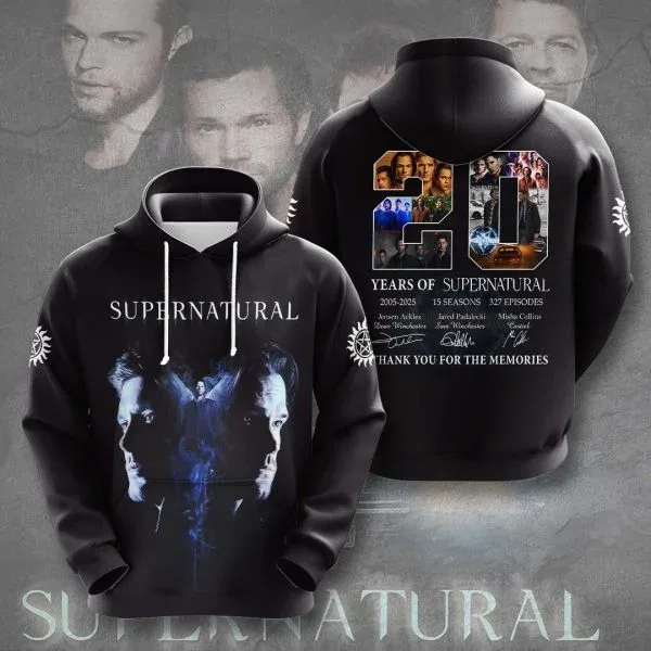 Supernatural TV Series 3D Print Hoodies Men's Women Casual Streetwear Hooded Sweatshirts Pullover Harajuku Y2k Coat Man Clothing — image 13