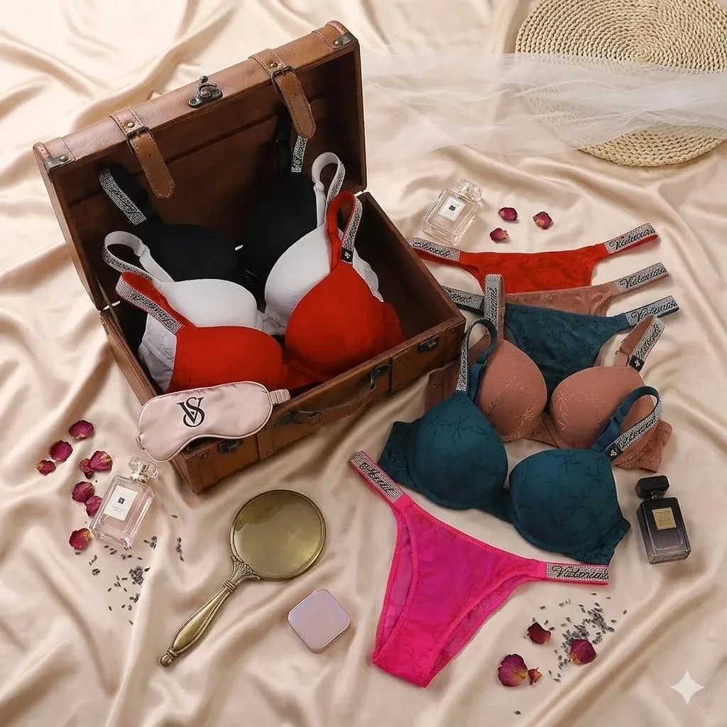 Victoria's Secret Classic Padded Adjustable push up Lingerie Underwear Set Bras and Panty Set Women's New Sexy Lingerie Sporty — image 6