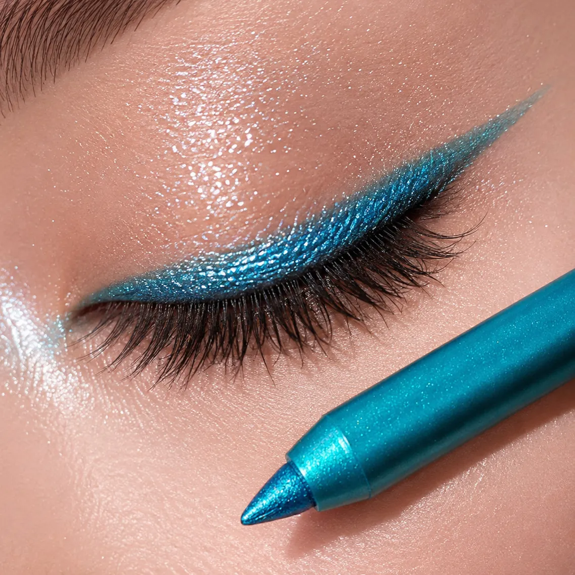 Waterproof Pearlescent Blue Green Eyeliner Pencil Long-Lasting Metallic Glitter Eye Liner Gel High Pigmented Punk Eye Makeup — image 2