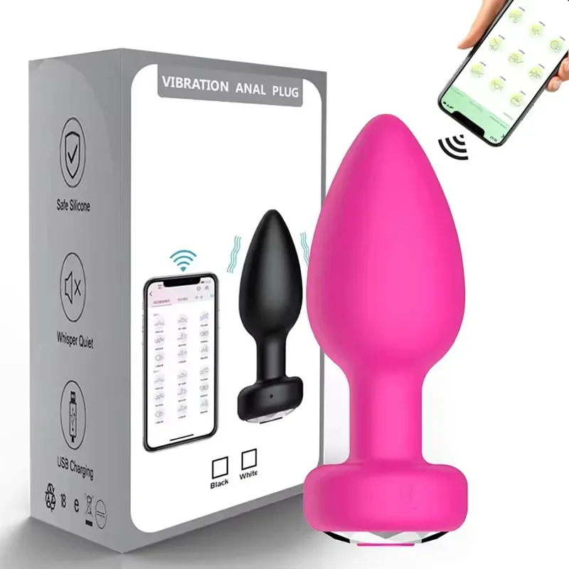 Powerful Anal Plug Vibrator for Men Women Female Vagina Remote Stimulator Prostate Butt Plug Sex Toys for Adult Couples 18+