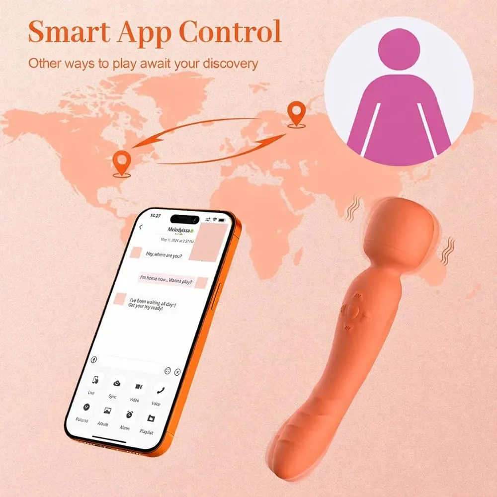 Smart APP Wireless Remote AV Magic Wand Vibrator Powerful G Spot Clit Stimulator Sex Toy Women USB Rechargeable Waterproof Adult — image 4