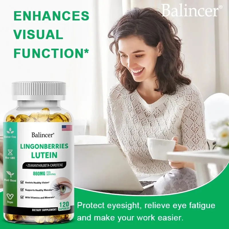 Capsules de lutéine Balincer avec supplément diététique de vitamine zéaxanthine pour le soutien de la santé oculaire 120/60/30 gélules faciles à avaler — image 5