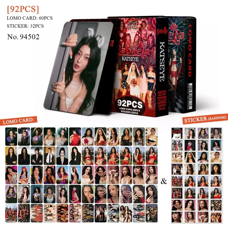 92pcs KATSEYE New Album PINKY UP Photo Card Photocards Stickers Kpop Merch Lomo Cards Set Fans Collection Cards Gifts — image 11