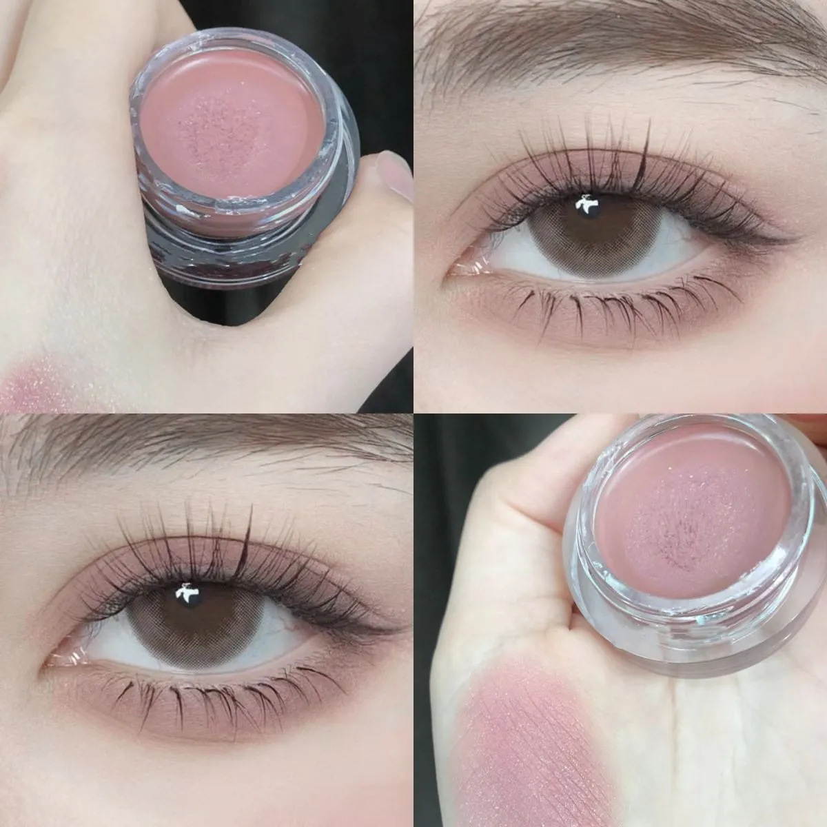 Matte Nude Eyeshadow Cream Waterproof Silky Smooth Eye Shadow Primer Pigment Pink Brown Long Lasting Monochrome Peach Eye Makeup — image 4
