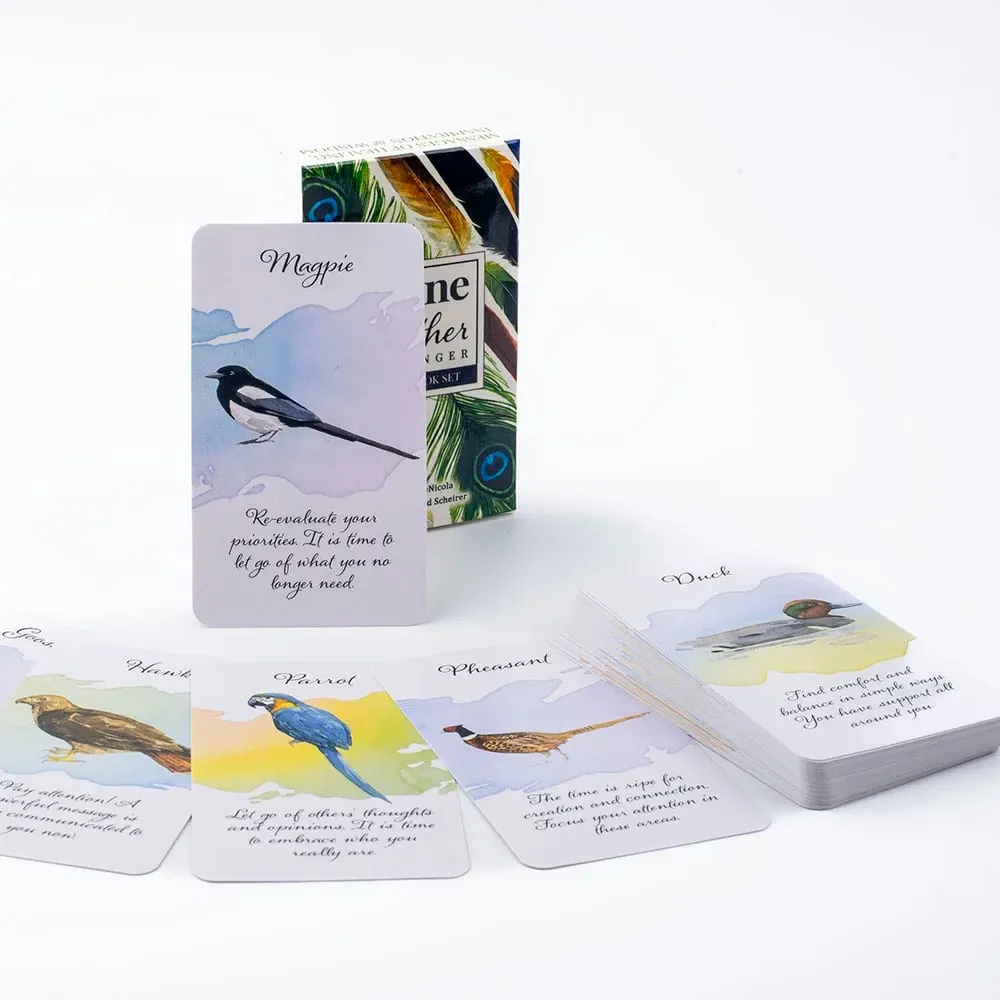 Divine Feather Messenger 44 Oracle Cards English Visions Divination Edition 10.3x6cm Deck with PDF Guide Book for Board Games & — image 3